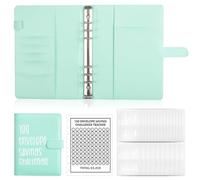 ZIJANG Budget Planner, Budget avec 100 Enveloppes, A5 Pochette Budget Convient pour Enregistrer des Budgets, Planifier des Dépenses ou Rédiger un Journal Personnel (Vert)