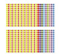 ZIJANG Gommettes Rondes, 2400 Pièces Repositionnables, 10 Couleurs Adapté Aux Enseignants et Propice à L’Interaction Enseignant-Élève