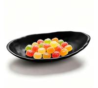 ZIJANG Plateau à Clés Ovale Noir, Coupelle Déco Maison | Plateau Rangement 19,4 × 12,6 × 4,2 cm, pour Clés Pièces Monnaie, Bonbons et Fruits, bol Décoratif