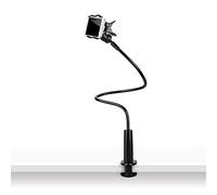zijingyiran DeskSide Flexible Phone Holder for Bed, New Long Arms Universal Gooseneck Phone Holder for iPhone X/8/7/6/6s/5, for Samsung S8/S7 (Black)