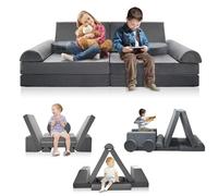 ZIKEBTUY Canapé de jeu pour enfants, 10 pièces, modulable, pierres d'empilage créatives pour enfants, canapé pour enfants, coin douillet dans la chambre d'enfant - Moyen