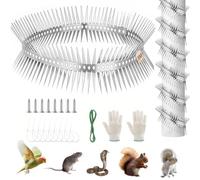 Zikenis Tuyau de Descente Anti-martres en Acier Inoxydable - 300 cm - Peut être coupée - avec Accessoires - pour Maison, Arbre, gouttière