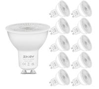 ZIKEY Ampoule LED GU10, 7W Équivalent 60W, Blanc Neutre 4000K, 650 lumens, Angle de Faisceau de 38°, Ampoules LED Spot, Non dimmable, Lot de 10
