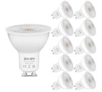 ZIKEY Ampoule LED GU10 7W, Équivalent 60W, Lumière Blanc Chaud 3000K, 650LM Ampoules LED Spot, Angle de Faisceau de 38°, Non dimmable, Lot de 10