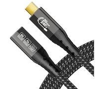 ZIKNYDO 8K Rallonge USB C 3m (Câble USBC 3.2 Extender 20Gbps, PD3.1 240W 48V/5A), vidéo 4K@144Hz/ 60Hz Rallonge USB C male femelle pour Thunderbolt 4, PSVR2, iPhone 16, iPad, MacBook, Dell XPS, Switch