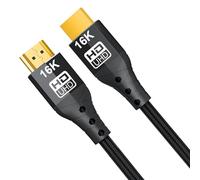 ZIKNYDO Câble HDMI 2.2 0,5m, (Ultra High Speed 96Gbps, 16K/10K/8K/4K, Dynamic HDR, HDR10+, Dolby Vision, Dolby Atmos, DTS:X, HDCP 2.2&2.3), compatible avec câble HDMI 2.1/2.0, PS5, Xbox Series X|S