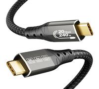 ZIKNYDO Cable USB C 1m, transfert de données 20 Gbps USB-C 3.2, Câble USBC vers USBC vidéo 4K@144Hz/60Hz, 8K@30Hz, charge rapide 240W Cable USB Type-C pour iPhone 16, MacBook Pro, iPad, iPad, Dell XPS