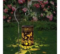 ZIKSUN Lanternes solaires d'extérieur à suspendre, design creux papillon, lanterne étanche IP65, lanternes solaires marche/arrêt automatiques, cadeaux parfaits pour jardin, table extérieure, terrasse,