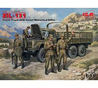 Zil-131, Soviet Camion With Motorized Rifles 1:3 5 Plastique Model Kit Icm