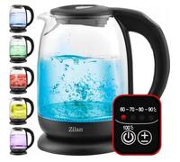 Zilan Bouilloire en verre à écran numérique et LED,1.7lt,5 réglages de température,2200W