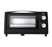 Zilan - Four électrique 9 L, double verre de sécurité, minuteur, 2 pièces de résistance à quartz, plateau ramasse-miettes, 1 plaque carrée, grille chromée, 800 W