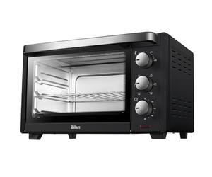 zilan z şekil Four Electrique - Four à Convection - Avec Lampe Intérieure - Double Protection en Verre - 19 Litres, Noir