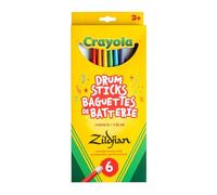 Zildjian Crayola Lot de 6 baguettes pour enfant avec coussinet
