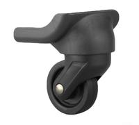 Zilimontt 1 paire de roulettes de rechange pour valise pour chariot à bagages - pour ensemble de roues rotatives en plastique, 9,8 cm de hauteur × 4,9 cm de diamètre, silencieuses et résistantes à