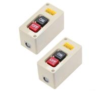 Zilimontt 2 pièces pour TBSP-330 3P 3 phases 30 A 3,7 kW interrupteur marche/arrêt à bouton-poussoir d'alimentation maintenu, interrupteur marche/arrêt, interrupteur à bouton-poussoir d'alimentation,