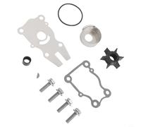 Zilimontt 63D-W0078 Kit de réparation de turbine de pompe à eau compatible avec moteur hors-bord 40-50HP 18-3434 pour modèles 2/4-F40 F50 F60 avec joint de turbine en néoprène