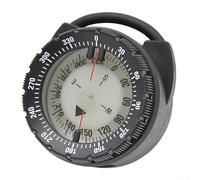 Zilimontt ABS Lumineux Plongée pour Boussole pour Plongée et Tuba - Tube avec lecture phosphorescente, 62 x 58 mm, étanche jusqu'à 50 mètres, compatible avec (Noir)