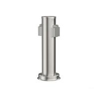 Zilimontt Acier inoxydable résistant aux intempéries pour colonne de prise extérieure 2 voies avec câble de connexion anti-éclaboussures pour appareils électriques de jardin (couleur inoxydable)