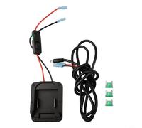 Zilimontt Adaptateur de batterie 18 V avec interrupteur et fusible pour batteries au lithium BL1830 BL1815, connecteur de faisceau de fils 14 AWG et câble d'alimentation CC