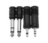 Zilimontt Adaptateur de casque stéréo 3,5 mm femelle vers mâle 6,35 mm, prise jack audio pour écouteurs, amplis, mixeurs, instruments, maison, studio, bureau,