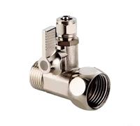 Zilimontt Adaptateur de commutateur d'évier de cuisine en alliage 3 voies Tadapter valve zinc ou connecteur de robinet d'eau en plastique pour toilettes Compat luminaires plus salle de bain douche
