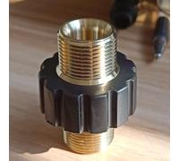 Zilimontt Adaptateur de nettoyeur haute pression M22 x .5, connecteur extérieur en laiton, conversion 14 trous vers 15 trous pour équipement électrique extérieur (M22 15 mm)