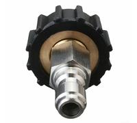 Zilimontt Adaptateur de nettoyeur haute pression mâle à connexion rapide mâle M22 14 mm et 15 mm femelle avec construction en laiton et acier inoxydable pour équipement d'alimentation extérieur (3/8