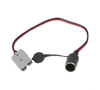 Zilimontt Adaptateur de prise femelle style 50 A vers 16 A, câble robuste 12 AWG, convertisseur d'alimentation 12/24 V DC, rallonge de 500 mm pour réfrigérateur de voiture, caravane,