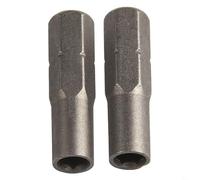 Zilimontt Adaptateur d'embout hexagonal de 6,35 mm vers tournevis à douille de 4 mm, porte-embout magnétique de précision de 25 mm, accessoire en métal à changement rapide pour les tournevis délicats