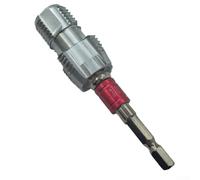 Zilimontt Adaptateur d'extension de tuyau d'eau à tige hexagonale de 6,35 mm pour tuyaux en plastique PPR de 2" et 3/4", accessoire pour perceuse électrique avec filetage lisse (C)