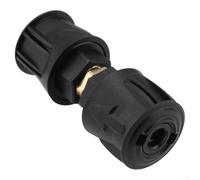 Zilimontt Adaptateur M22 14 mm à connexion rapide compatible avec le tuyau de nettoyeur haute pression Karcher en aluminium noir Kit de connexion de nettoyage extérieur de jardin