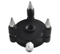 Zilimontt Adaptateur pour trépied rotatif à 360 degrés, construction en alliage d'aluminium et plastique, interface écrou de montage 1/4", fond 5/8"