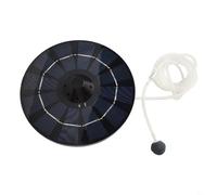 Zilimontt Aérateur de bassin à énergie solaire 2,5 W avec disque flottant pour fontaine à oiseaux et aquarium, comprend un tuyau d'air et une pierre à bulles