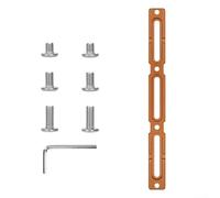 Zilimontt Ajusteur de position du trou de cage de bouteille d'eau de vélo en alliage d'aluminium avec design plat et matériel de montage complet y compris vis et clé (orange)