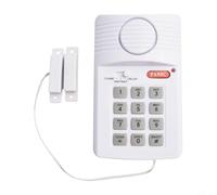 Zilimontt Alarme de porte sans fil avec clavier, système de sécurité par mot de passe, alerte anti-effraction forte pour la maison, le garage, l'abri de jardin ou la caravane, alimenté par piles et