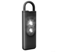 Zilimontt Alarme personnelle avec sirène puissante de 130 dB et double lumière stroboscopique LED pour l'autodéfense et la sécurité, longue autonomie jusqu'à un an, design ABS compact (noir)