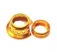 Zilimontt Anneau décoratif pour moulinet de pêche en alliage d'aluminium CNC compatible avec Daiwa Tatula 22 70/80, Steez 16 SV/17 ATW/CTSV/A2/HLC/LTD/23 SS Air, Alphas 20/21/22 Air TW, (or foncé)