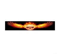 Zilimontt Autocollant 3D pour pare-brise de voiture - Motif tête de mort - Pour avant ou arrière - Matériau PVC - 133 x 21 cm - Résistant aux UV - Transparent - Compatible avec la plupart des
