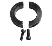 Zilimontt Bague de retenue en acier deux pièces pour collier de serrage, design fendu avec têtes de vis encastrées, finition oxyde noir, résistant, interchangeable industriel (38 mm)