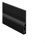 Zilimontt Bande d'étanchéité de porte en silicone pour portes - Isolation acoustique - Réduction du bruit - Bloque les espaces sous la porte - 1 m x 5 cm - Noir
