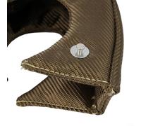 Zilimontt Barrière de bouclier thermique en fibre de verre avec indice de 1000 degrés Celsius et crochets d'ancrage en acier inoxydable pour chargeurs Turbo T3/T4, réduit