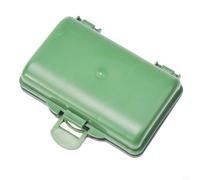 Zilimontt Boîte de rangement pour articles de pêche à la carpe avec 1 à 8 compartiments réglables, organiseur d'appâts en polymère PP durable pour les pêcheurs, étui vert compact pour hameçons et