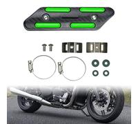 Zilimontt Bouclier thermique d'échappement de moto pour la plupart des modèles Honda, en plastique ABS, bleu/rouge/jaune/vert en option (vert)