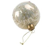 Zilimontt Boules de Noël élégantes en verre transparent pour sapin et décoration d'intérieur, décorations suspendues pour les fêtes de fin d'année et la mise en valeur de scènes festives (style F)