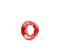 Zilimontt Boulon de fixation en alliage d'aluminium pour manivelle de vélo avec outil, composant léger M20 x 8 mm pour route et montagne pour pédaliers HollowTech-II, pièce de rechange durable (rouge