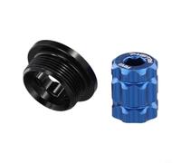 Zilimontt Boulon de fixation en alliage d'aluminium pour manivelle de vélo avec outil, composant léger M20 x 8 mm pour route et montagne pour pédaliers HollowTech-II, pièce de rechange durable (noir +
