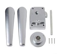 Zilimontt Bouton de porte en alliage de zinc pour portes de salle de bain de camping-car, yacht et camping-car - Serrure de confidentialité Push-Pull avec finition argentée, résistante à la rouille et