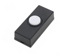 Zilimontt Bouton poussoir de sonnette filaire noir - Fixation murale - En plastique ABS - Pour entrée de maison - Longue durée - Résistant aux intempéries - Rectangulaire