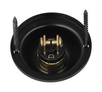 Zilimontt Bouton poussoir rond en métal noir éclairé pour porte d'entrée de maison, étanche basse tension DC 12-24 V, LED toujours éclairée, résistant aux intempéries