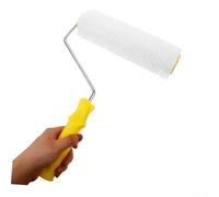 Zilimontt Brosse à rouleau anti-mousse auto-nivelante pour la construction de sols époxy avec dispositif d'élimination des bulles en plastique de 22,9 cm